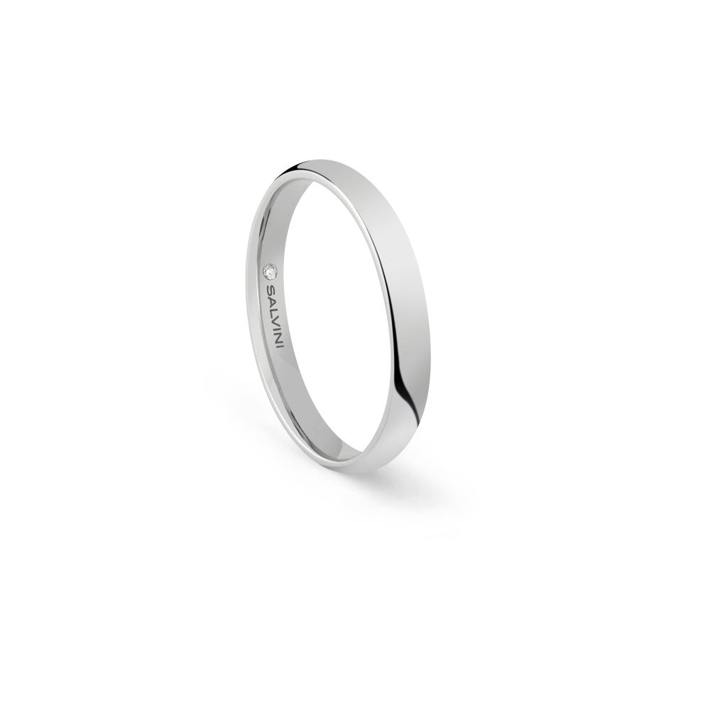 White gold wedding ring with diamond, 3.00 mm. SPECIAL DAY SALVINI 20062924_c - 1