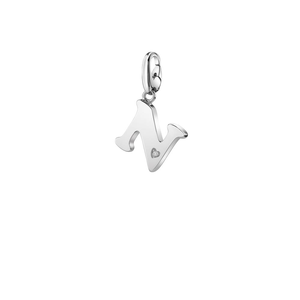 Silver charm with diamond CHARMS OF LOVE SALVINI 20077303 - 1