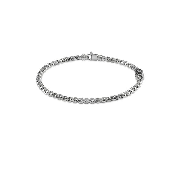 Silver bracelet with diamond