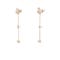 9 kt pink gold earrings with diamond