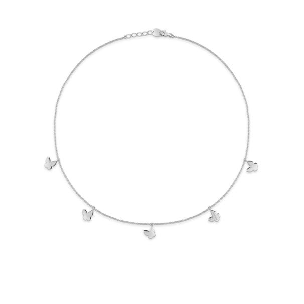 9 kt white gold necklace with diamond