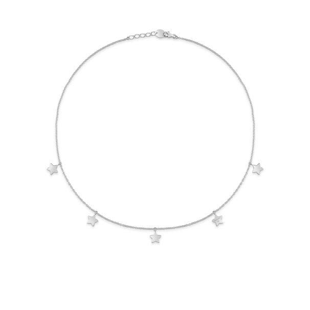 9 kt white gold necklace with diamond
