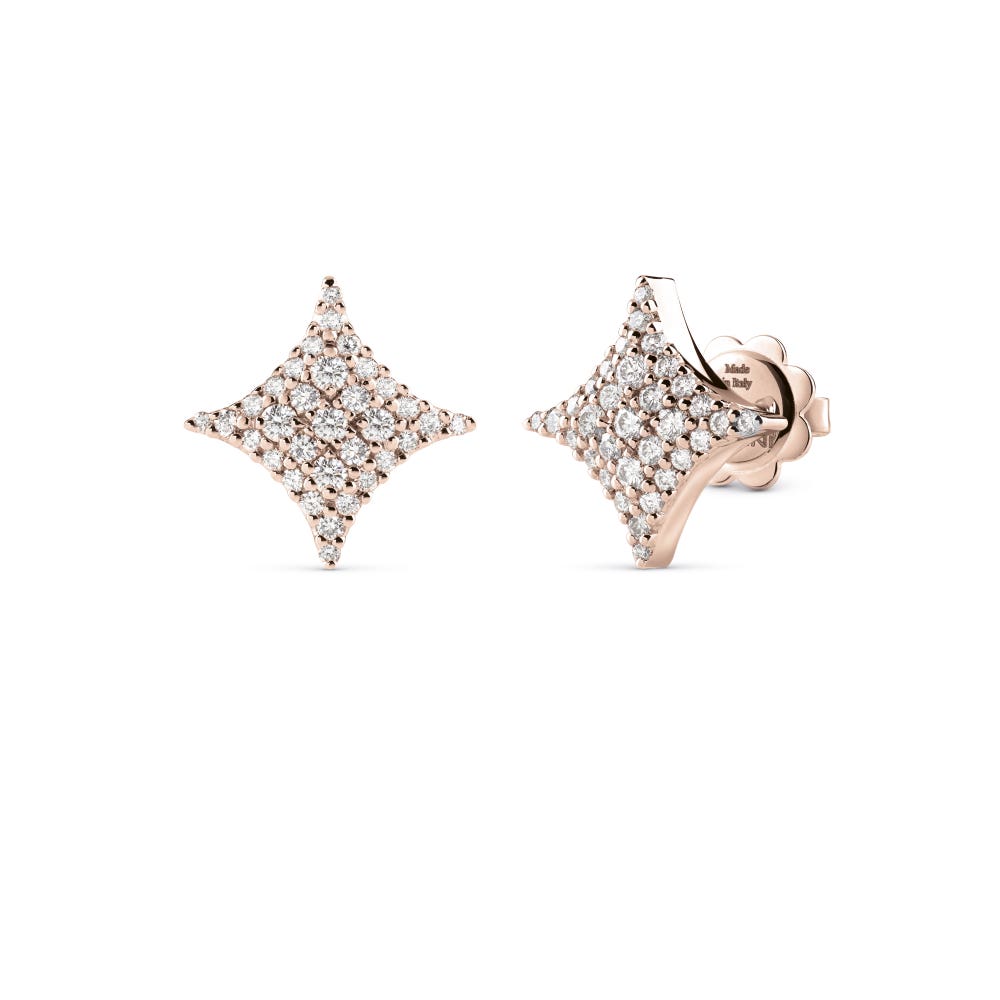 Pink gold earrings with diamonds LUCE SALVINI 20088342_c - 1
