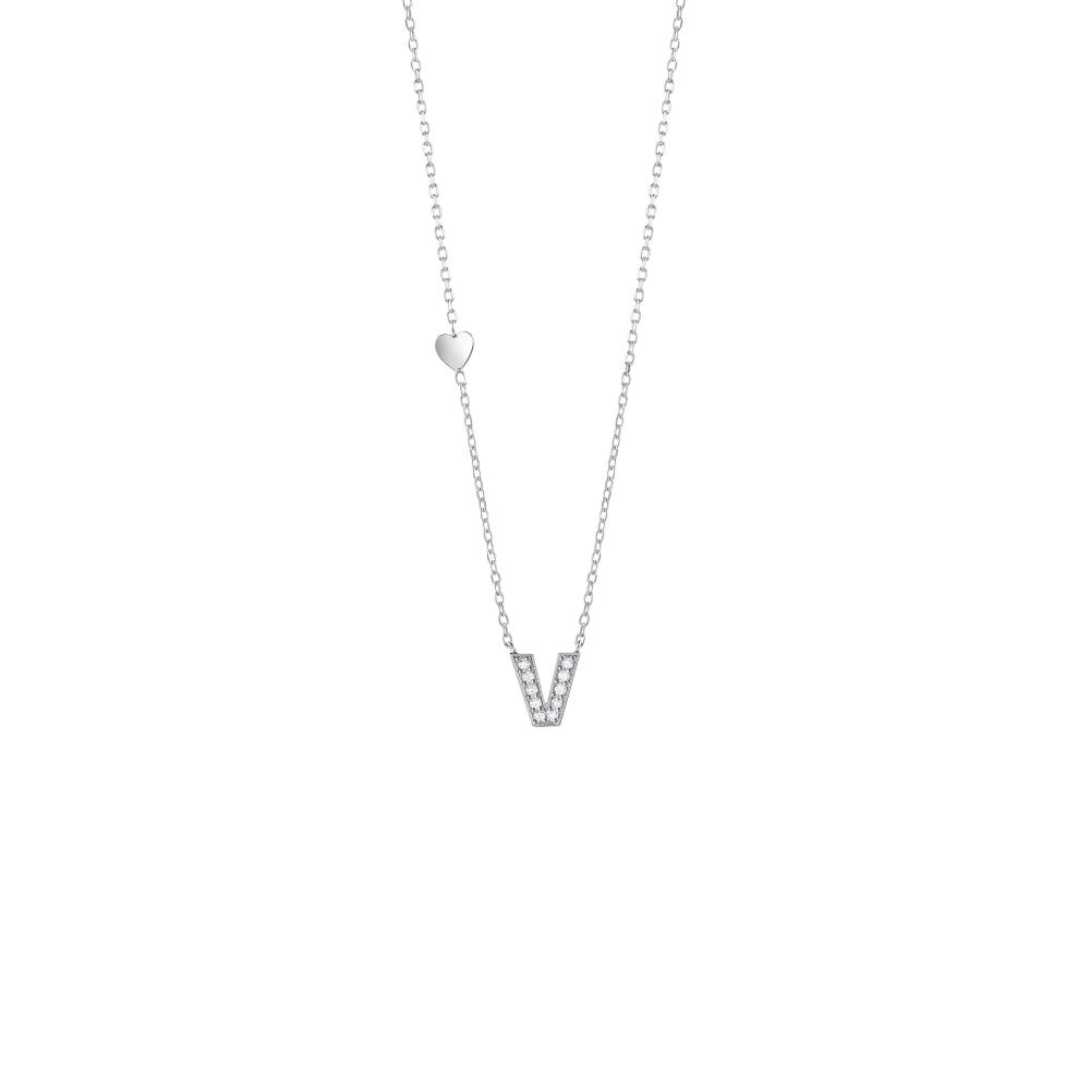 White gold necklace with diamonds BE HAPPY SALVINI 20089251 - 1