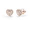 Pink gold earrings with diamonds