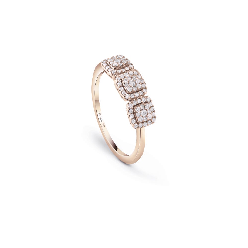 Pink gold ring with diamonds, 5.60 mm. BAGLIORI SALVINI 20094168_c - 1