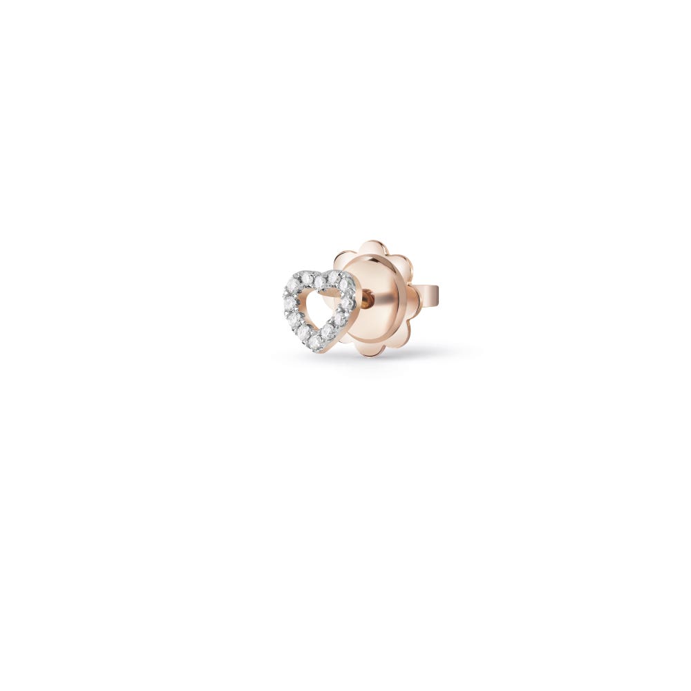 Pink gold single earring with diamonds  I SEGNI SALVINI 20094211 - 1
