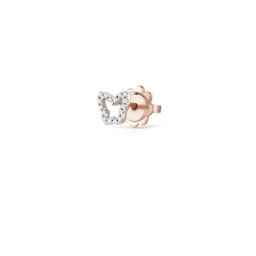 Pink gold single earring with diamonds  I SEGNI SALVINI 20094212 - 1