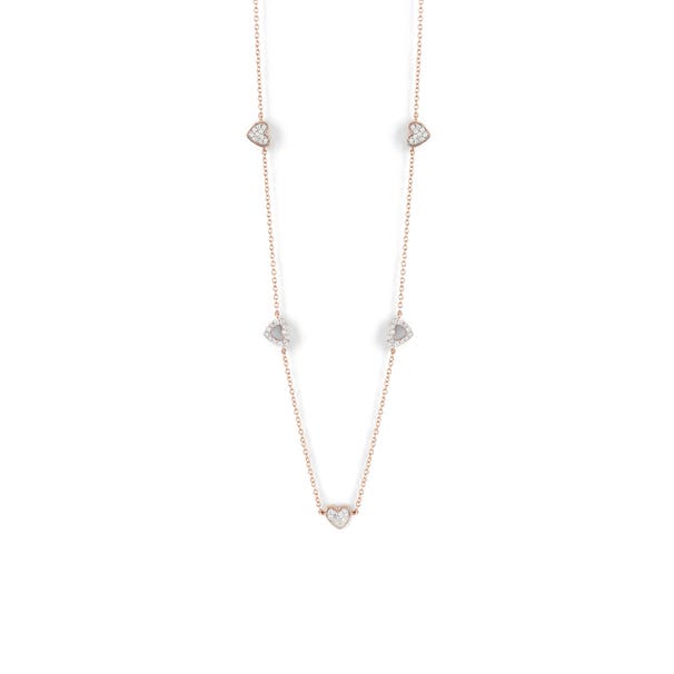 Halskette aus Roségold mit Diamanten