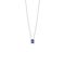 White gold necklace with diamonds and tanzanite