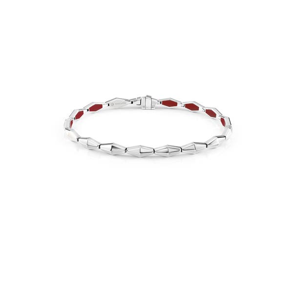 White gold bracelet with red hybrid ceramic EVA SALVINI 20101394_c - 1